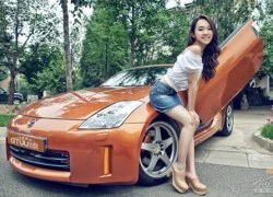 Thiếu nữ đẹp nhẹ nhàng bên Nissan 350Z