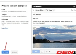 Trải nghiệm tính năng soạn thảo thư mới của Gmail