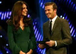 Becks tươi cười lịch lãm bên Công nương Kate Middleton