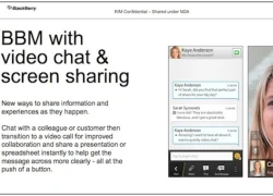 BlackBerry Messenger Video sẽ xuất hiện trong BlackBerry 10