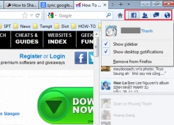 Chat Facebook ngay trên Firefox 17