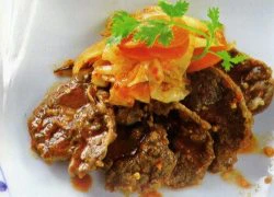 [Chế biến] - Bò hoa xào kim chi