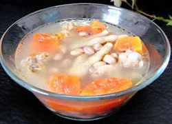 [Chế biến] &#8211; Đu đủ chín hầm chân gà