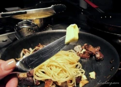 [Chế biến] - Mì spaghetti xào nấm