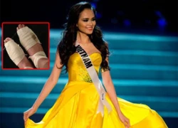 Diễm Hương thi bán kết Miss Universe với đôi chân đau