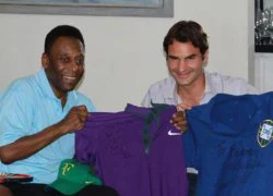 Federer hội ngộ Vua bóng đá Pele