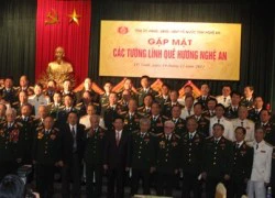 Gặp mặt các tướng lĩnh quê hương Nghệ An