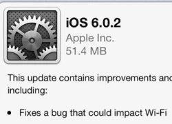iPhone 5, iPad Mini có bản nâng cấp iOS 6.0.2