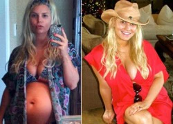 Jessica Simpson khoe bụng bầu với bikini