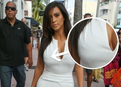 Kim Kardashian lộ &#8220;nhũ hoa&#8221;