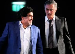 Maradona và Mourinho &#8216;tâng bốc&#8217; nhau