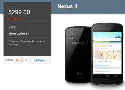 Nexus 4 tiếp tục &#8220;cháy hàng&#8221;