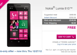 Nokia Lumia 810 được T-Mobile cung cấp miễn phí