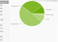 Android 4.x đang dần phổ biến