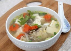 [Chế biến] - Canh gà nấu đậu phụ và rau củ