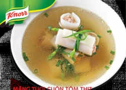 [Chế biến] - Canh măng tươi cuộn tôm thịt