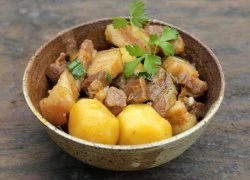 [Chế biến] - Thịt ba chỉ kho khoai tây