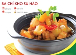 [Chế biến] - Thịt ba chỉ kho su hào