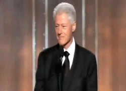 Cựu TT Bill Clinton xuất hiện trên sân khấu Quả Cầu Vàng