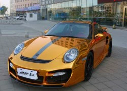 Porsche 911 Turbo bọc vàng cực kỳ sang trọng