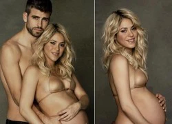 Shakira cởi đồ khoe bụng bầu cùng 'phi công trẻ'