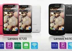 Smartphone Lenovo S720 và A690 chính thức 'lên kệ'