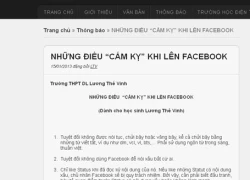 Trường cấm học sinh nói xấu trên Facebook