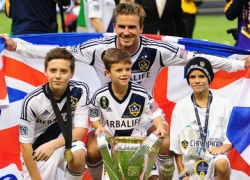 Cha con nhà Becks "nhảy múa" ở sân tập PSG