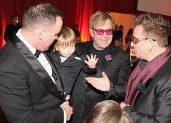 Con Elton John và chồng đồng tính dự tiệc Oscar