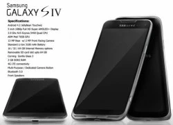 Lộ cấu hình chi tiết và thiết kế Galaxy S IV