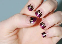 Vẽ nail nơ xinh xắn