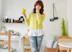 Xinh xắn cùng cardigan mỏng