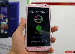 Cận cảnh Samsung Galaxy Note II hồng chính hãng