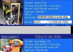 Cẩn thận với chiêu lừa đảo bán xe gắn máy thanh lý giá rẻ