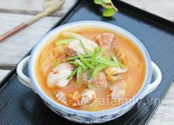 [Chế biến] - Canh nghêu kim chi