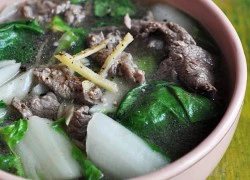 [Chế biến] - Canh rau cải thịt bò