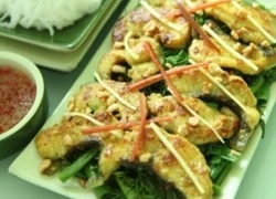 [Chế biến] - Chả cá lăng cuốn bánh hỏi