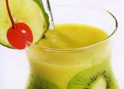 [Chế biến] - Sinh tố đào kiwi