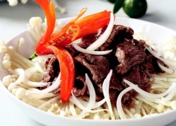 [chế biến] - Thịt bò xào nấm kim châm