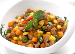 [Chế biến] - Thịt xay kho bắp đậu