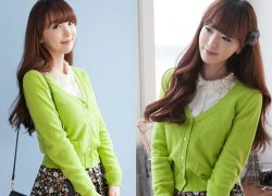 Tận dụng cardigan cho ngày gió cuối mùa