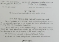 Vụ nữ sinh cắt cổ tay: Giữ cô giáo ở lại trường cũ vì bệnh nặng