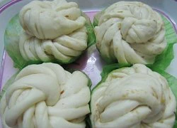 [Chế biến] - Bánh bao hạt lanh, sữa cuộn hình hoa