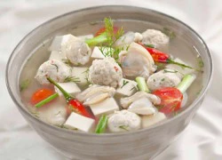 [Chế biến] - Canh nghêu đậu hủ chua cay