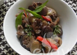 [Chế biến] - Lòng gà xào nấm