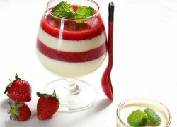 [Chế biến] - Panna cotta mật ong sốt dâu tây