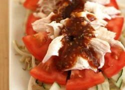 [Chế biến] &#8211; Salad gà xốt giấm mè