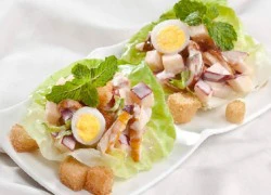 [Chế biến] - Salad thịt gà trộn táo đỏ