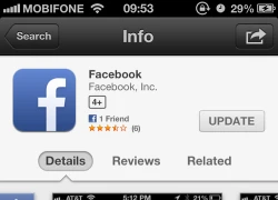 Facebook trên iPhone nâng cấp 'ăn theo' Android
