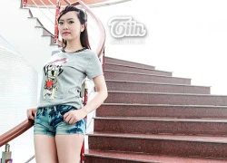 Năng động cùng short jeans trong ngày nắng